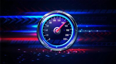 Free Vector | Realistic car speedometer background