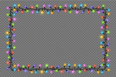 Free Vector | Realistic christmas light frame