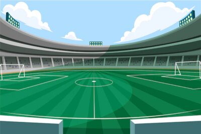 Free Vector | Realistic football field background