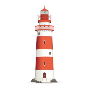Free Vector | Realistic lighthouse illustration