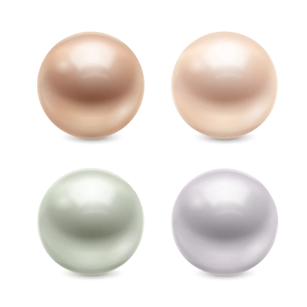 Free Vector | Realistic pearls set