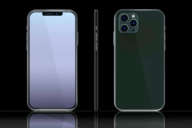 Free Vector | Realistic smartphone in different views