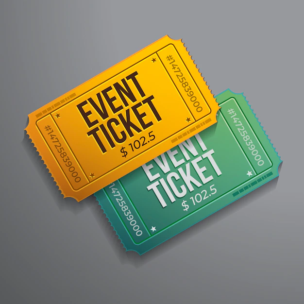 Free Vector | Realistic ticket mockup design