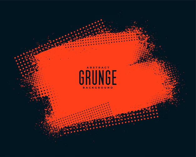 Free Vector | Red halftone grunge on black background