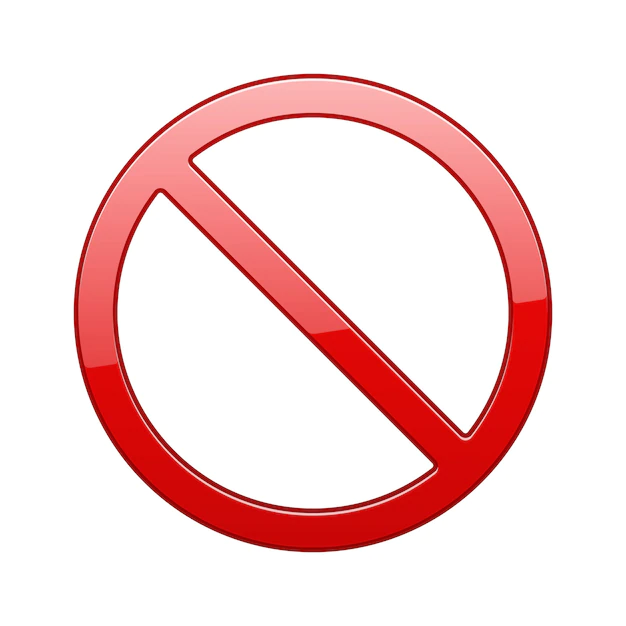 Free Vector | Red prohibited sign