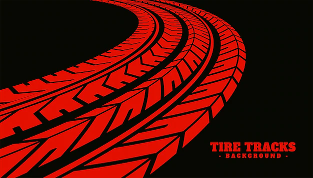 Free Vector | Red tire print mark texture background