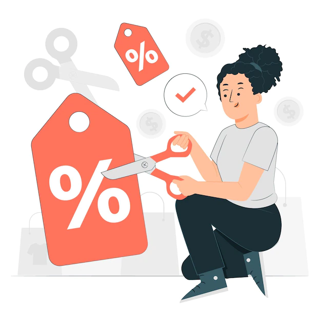 Free Vector | Retail markdown concept illustration
