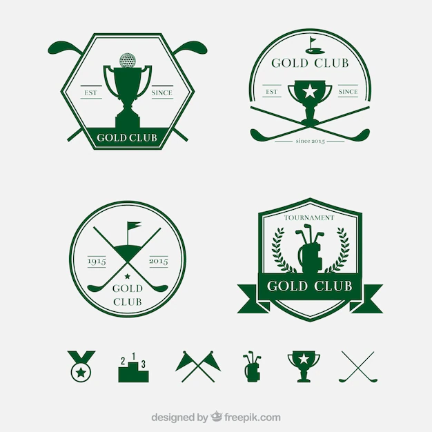 Free Vector | Retro golf badges