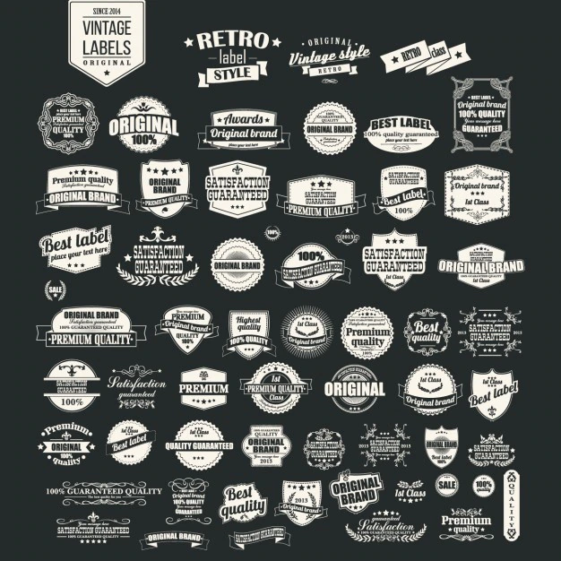 Free Vector | Retro labels collection