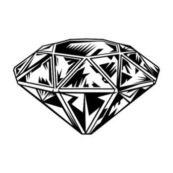 Free Vector | Retro monochrome diamond.