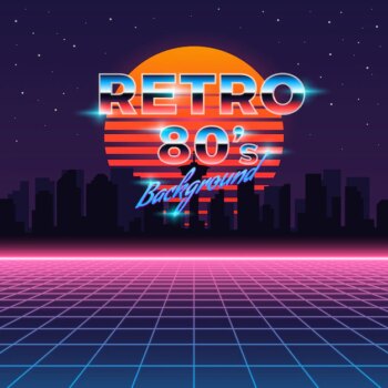 Free Vector | Retro neon background in 80's style