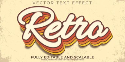 Free Vector | Retro text effect, editable vintage and cool text style
