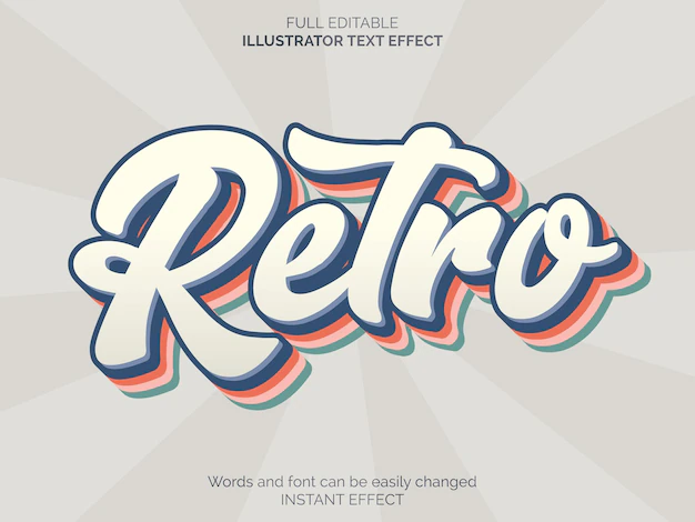 Free Vector | Retro text effect