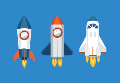 Free Vector | Rocket icon set