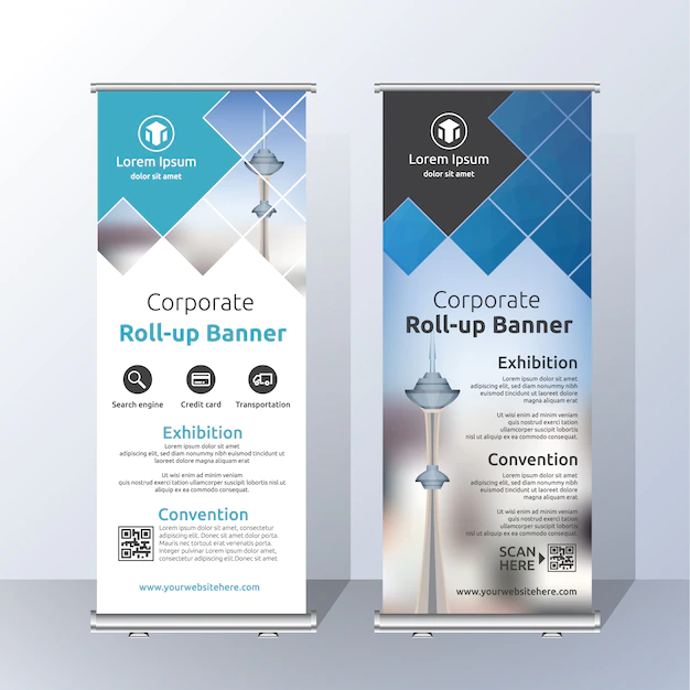 Free Vector | Roll up template design