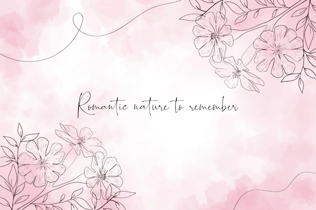 Free Vector | Romantic watercolor background with flowers