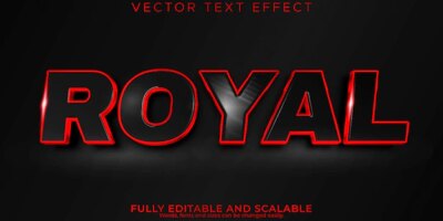 Free Vector | Royal text effect editable elegant and sport text style