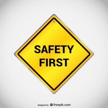 Free Vector | Safety first sign vector