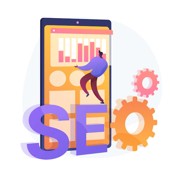 Free Vector | Search engine optimization. online promotion. smm manager cartoon character. mobile settings, tools adjustment, business platform. website analysis. vector isolated concept metaphor illustration