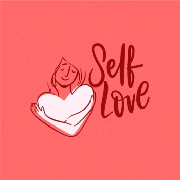 Free Vector | Self love lettering wallpaper