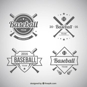 Free Vector | Set of baseball badges