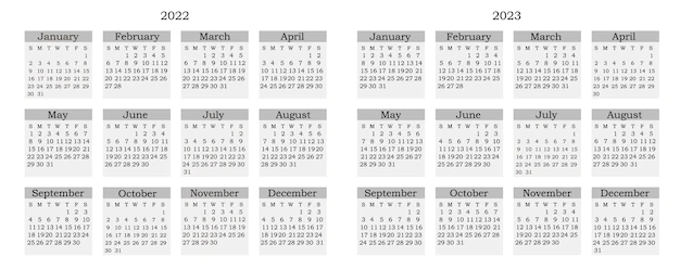 Free Vector | Set of calendar 2022 2023