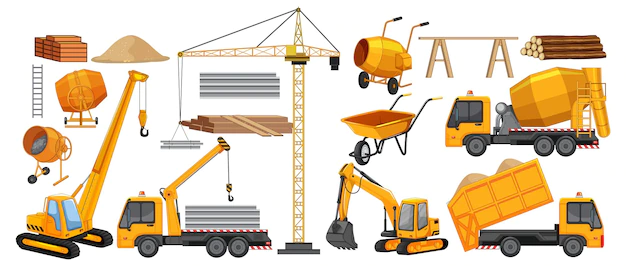 Free Vector | Set of construction site objects