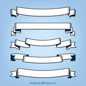 Free Vector | Set of decorative vintage ribbons