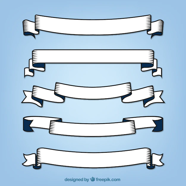 Free Vector | Set of decorative vintage ribbons