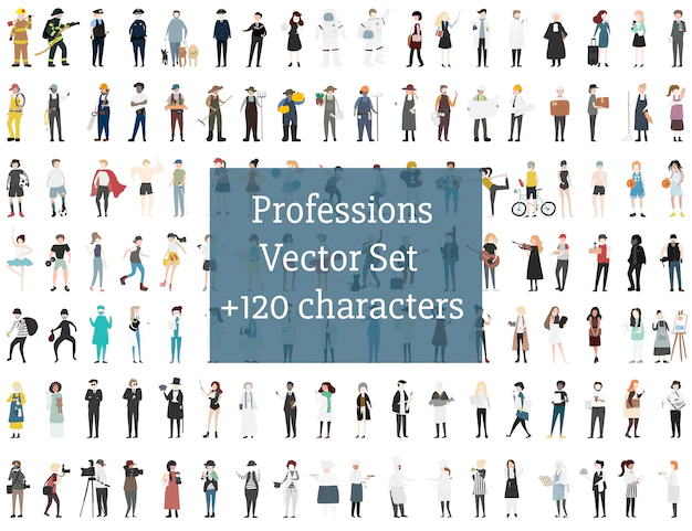 Free Vector | Set of illustrated people