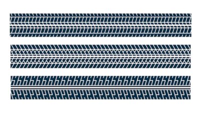Free Vector | Set of tire track print mark pattern