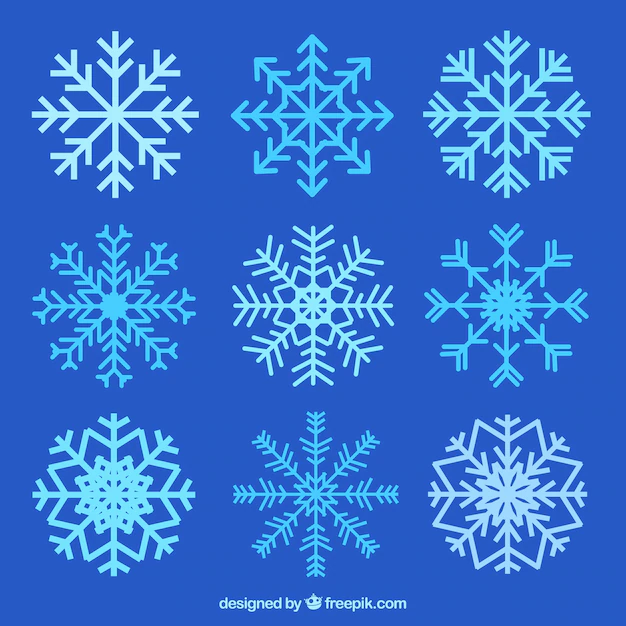 Free Vector | Several abstract snowflakes