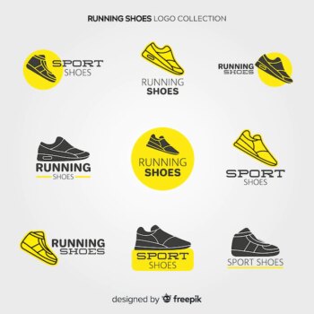 Free Vector | Shoe logo collection