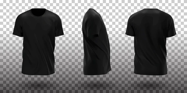 Free Vector | Short sleeves black t-shirt mockup