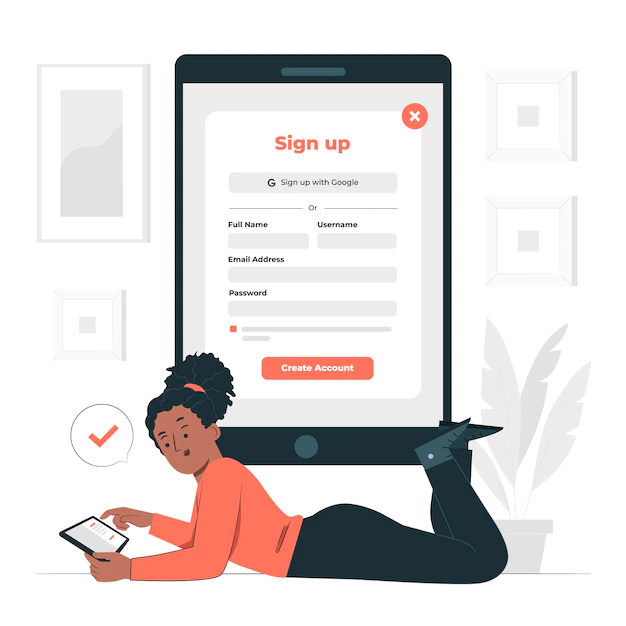 Free Vector | Sign up concept illustration