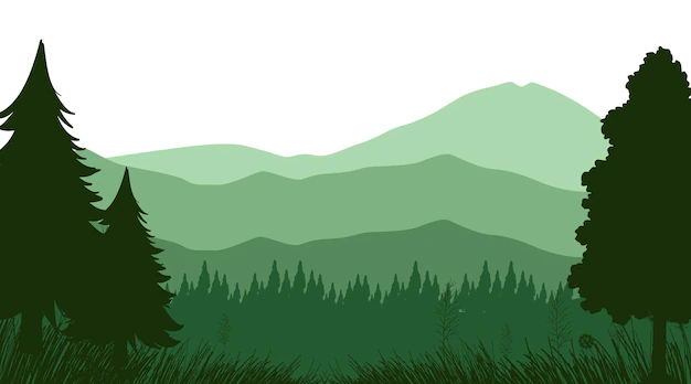 Free Vector | Silhouette shadow of forest scene