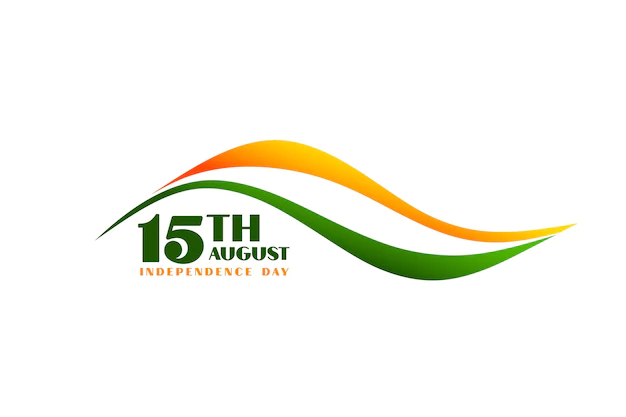 Free Vector | Simple india independence day background in wave style