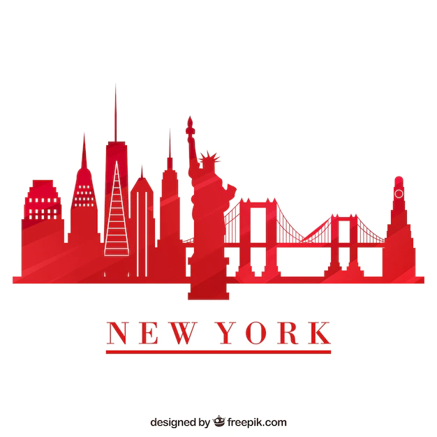 Free Vector | Skyline silhouette of new york city