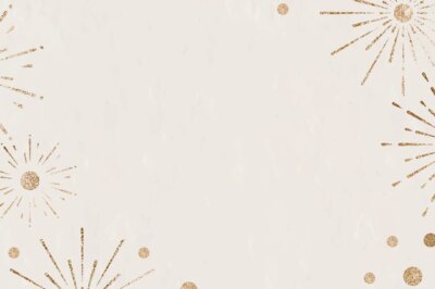 Free Vector | Sparkling firework beige background new year celebration