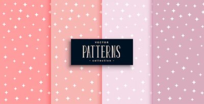Free Vector | Sparkling star cute patterns set in four shades