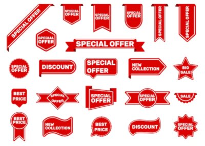 Free Vector | Special offer tags set