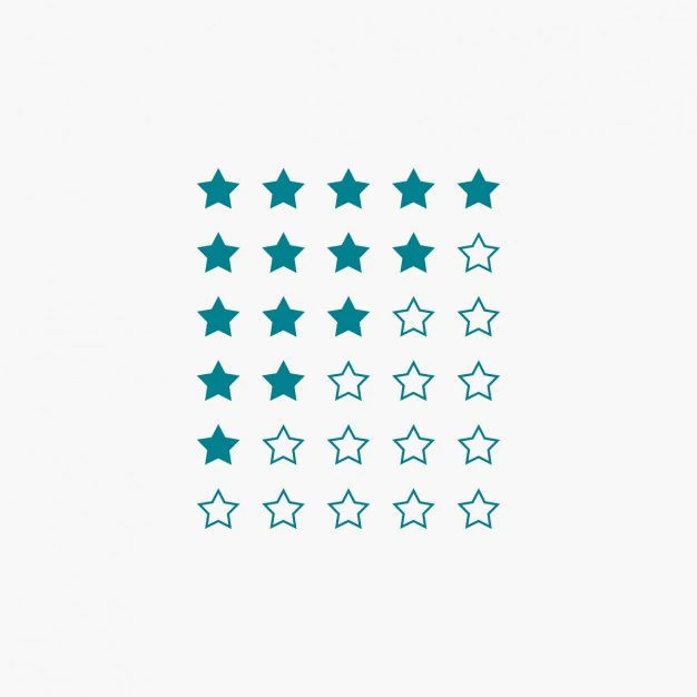 Free Vector | Star rating in blue color