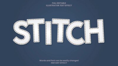 Free Vector | Stitch text effect
