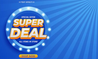 Free Vector | Super deal banner template design