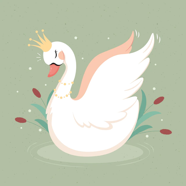 Free Vector | Swan princess elegant design