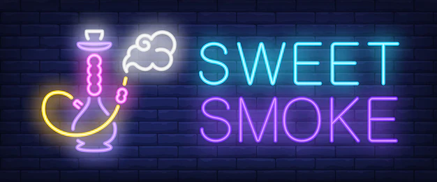 Free Vector | Sweet smoke neon sign