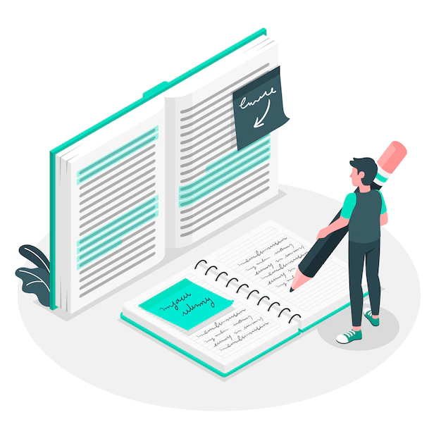 Free Vector | Taking notes concept illustration