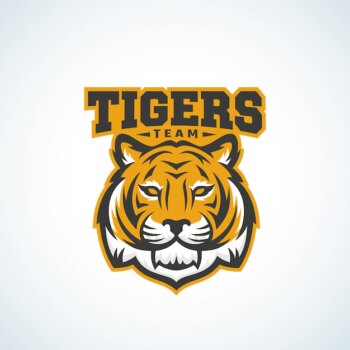 Free Vector | Tiger team abstract vector sign, emblem or logo template