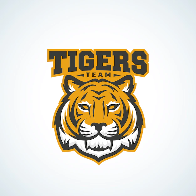 Free Vector | Tiger team abstract vector sign, emblem or logo template