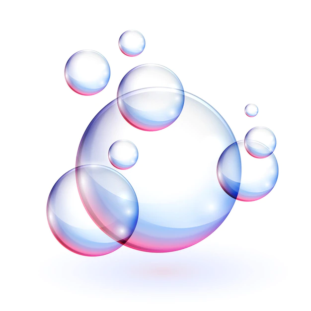 Free Vector | Transparent water or soap bubbles background